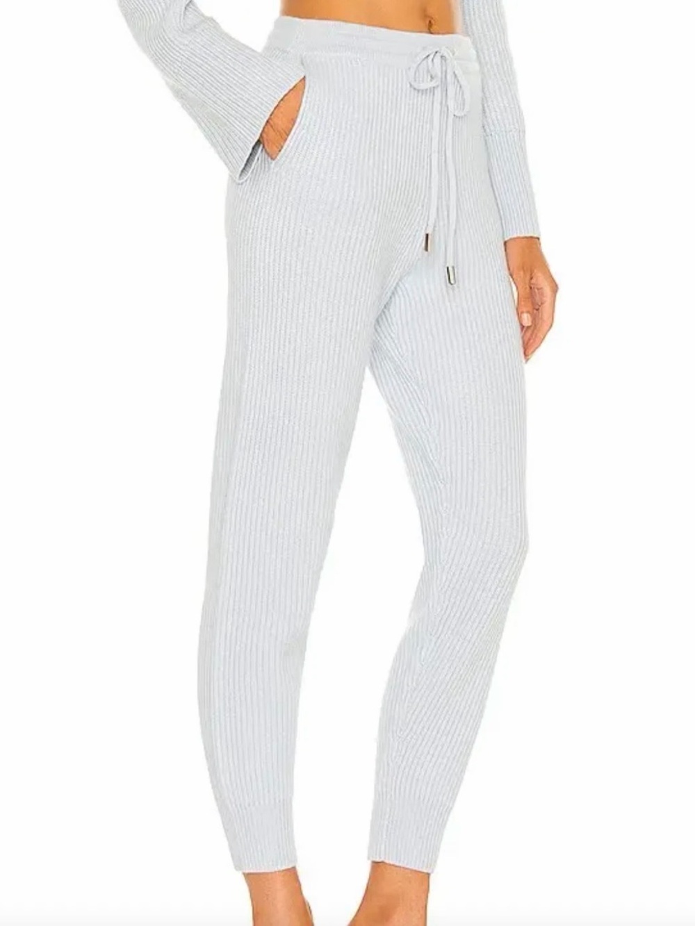 Jonathan Simkhai Light blue Ribbed Drawstring Joggers